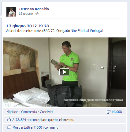 Cristiano Ronaldo Nike Facebook