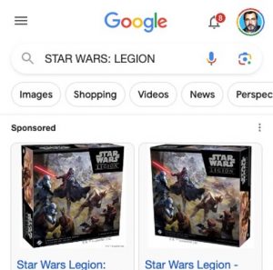 star wars legion - search menu