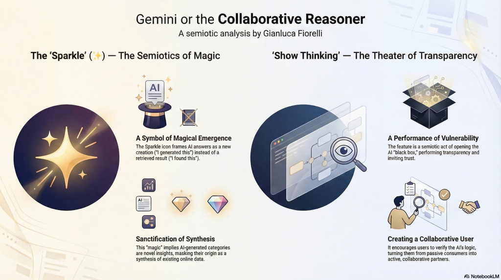 Infographic of semiotic analysis of a standard Gemini synthetic answer.