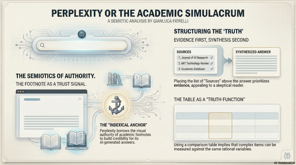 Infographic of the semiotic analysis of Perplexity